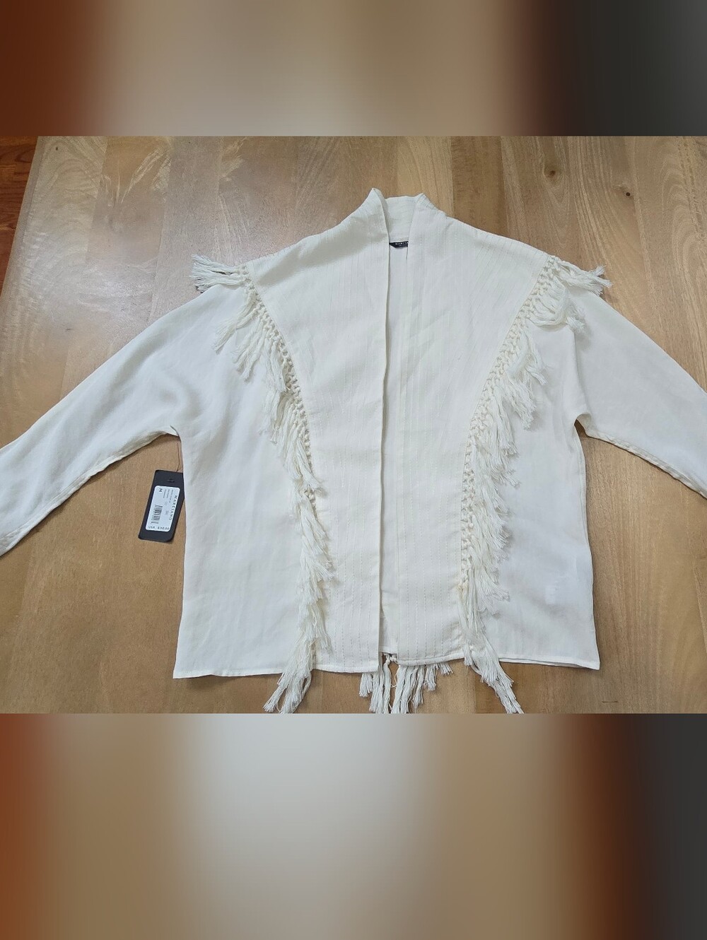 NWT Marciano by Guess "Brook" Fringe Cover Up Jacket – Size Medium